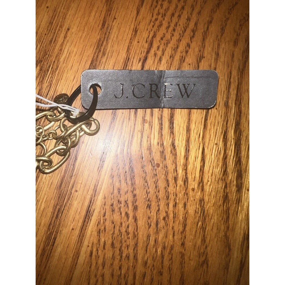 J Crew Necklace Faux Tortoise Statement Chain Gold Chunky Huge Estate New - Picture 5 of 7